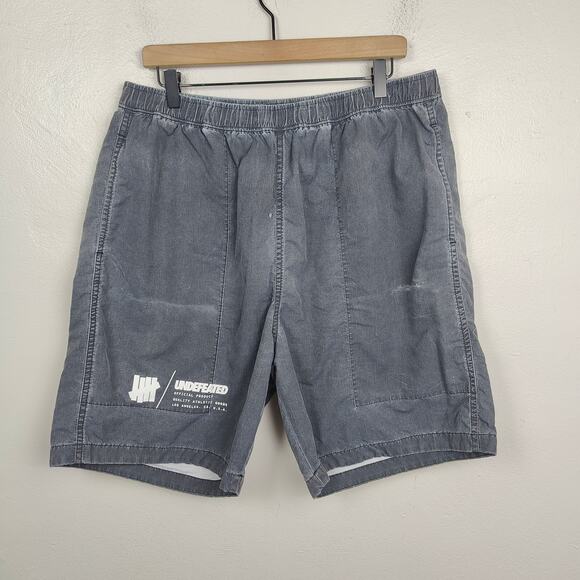 Undefeated Shorts‎ XXL Gray Mesh Lined Pockets Pull On Gym Basketball - Picture 1 of 9